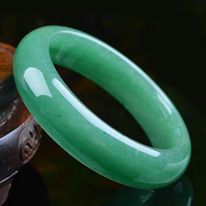 Full Green Aventurine Jade Ice Type Jade Bracelet