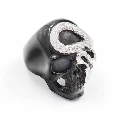 Fashion Black Snake Skull Rings For Men Punk Rock for Party Alloy Male Jewelry Domineering Creativity Accessories Whole Sale