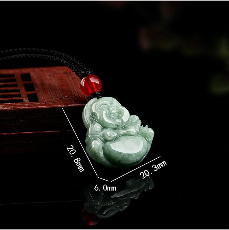 Natural A Cargo Jade Bean Seed Buddha Jade Pendant Jade Pendant Men's Necklace Women's Four-party Jade Wholesale